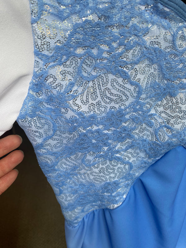Jerry's Ready to Ship Light Blue #200B Dance Skating Dress