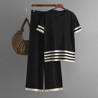 Ready to Ship 2 Piece Knit Set - Black
