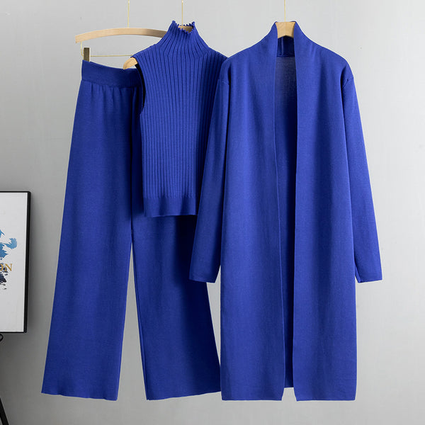 Ready to Ship 3 Piece Knit Set - Blue