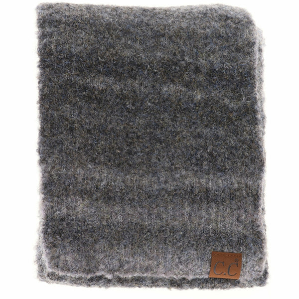 Ready to Ship Ombre Mohair Scarf - Black