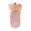CC Beanie Ready to Ship Waffle Knit Mittens - Rose