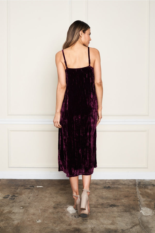 Ready to Ship Crushed Velvet Dress - Purple