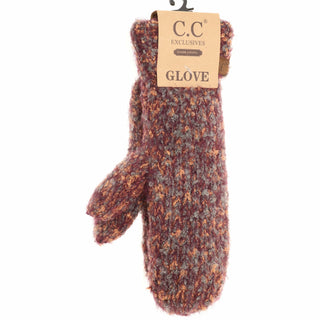 CC Beanie Ready to Ship Boucle Mittens - Plum