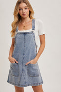 Ready to Ship Denim Overalls Dress