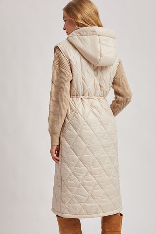 Ready to Ship Long Hooded Puffer Vest