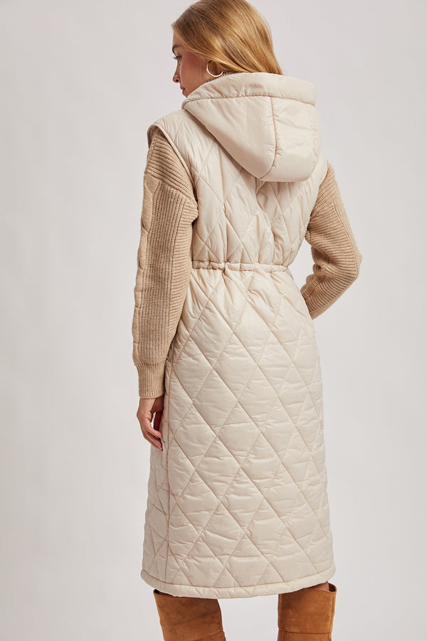 Ready to Ship Long Hooded Puffer Vest