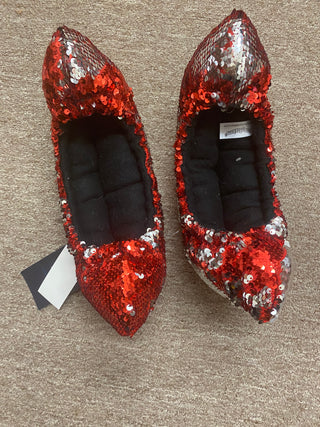 Fuzzy Soakers Ready to Ship Red/Silver Sequin Soakers