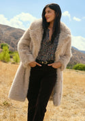 Ready to Ship Knee Length Faux Fur Coat - Northern Ice and Dance