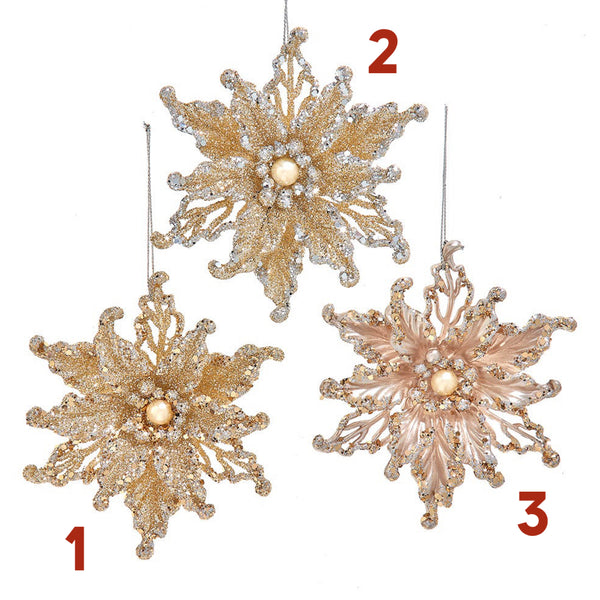 Ready to Ship Poinsettia Ornaments