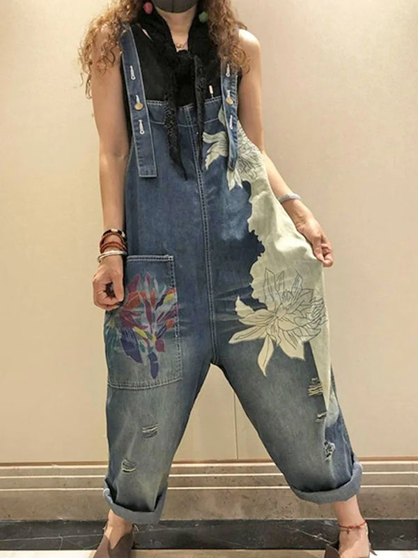Ready to Ship Denim Bleached Overalls