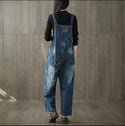 Ready to Ship Denim Floral Overalls