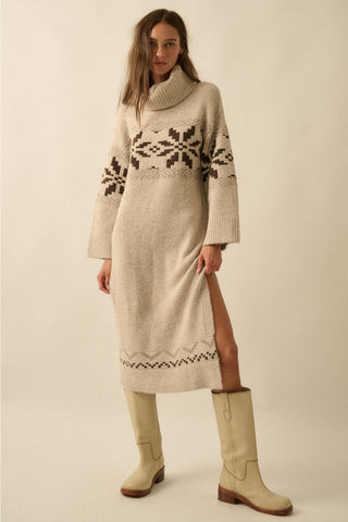 Ready to Ship Alpine Sweater Dress - Oatmeal