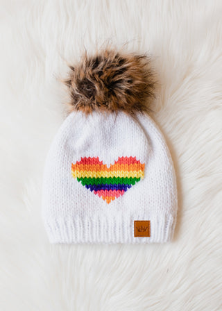 Panache Ready to Ship Hat - Rainbow Heart