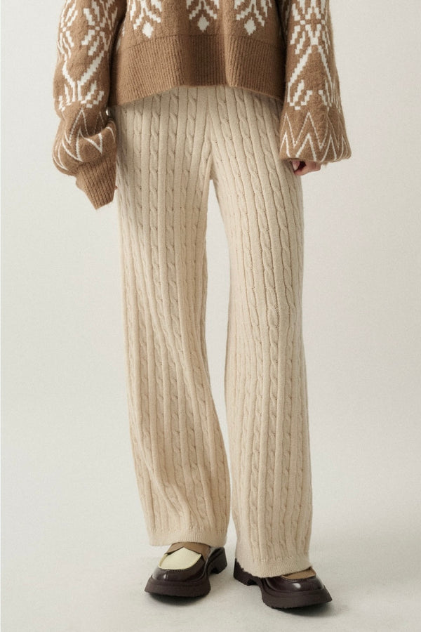 Ready to Ship Cable Knit Sweater Pants