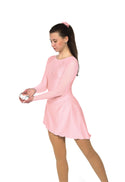 Solitaire Ready to Ship Asymmetrical Unbeaded Skating Dress - Pink