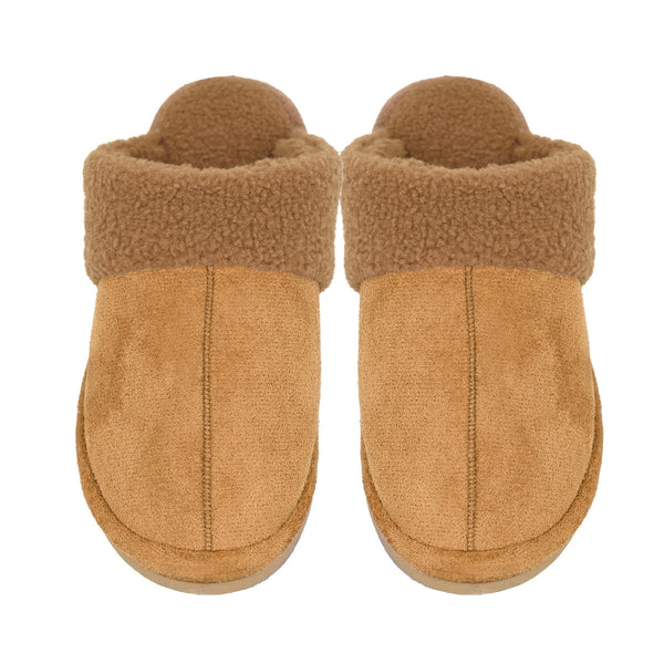 CC Beanie Ready to Ship Faux Suede Slippers - Camel