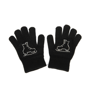 Jerry's Ready to Ship Crystal Skate Stretchy Gloves - Black