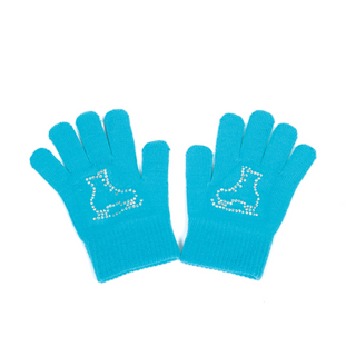Jerry's Ready to Ship Crystal Skate Stretchy Gloves - Blue