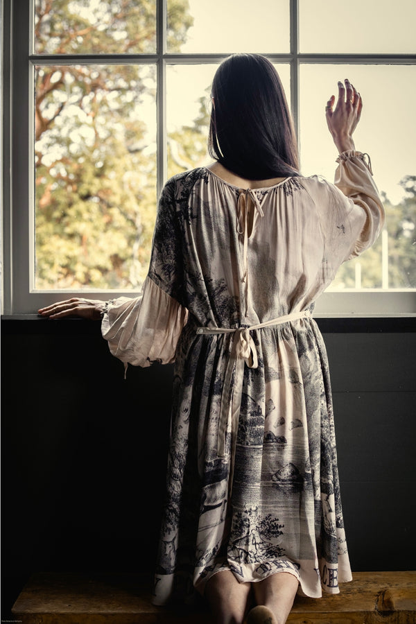 bohemian reversible dress Long Unique Wool by Aiste Anaite Reversible Dress / Women Tunic / Boho Dress for Women / Oversized / Dress for Autumn Winter Spring