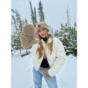 CC Beanie Ready to Ship Sherpa Convertible Mittens - Rose