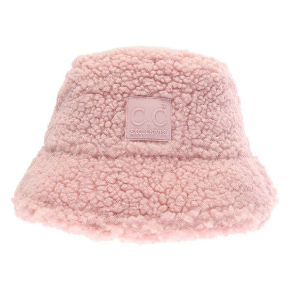 CC Beanie Ready Ship Sherpa Bucket Hat - Rose