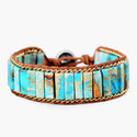 Ready to Ship Turquoise & Jasper Cuff Bracelet - Northern Ice and Dance