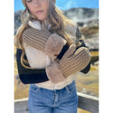 CC Beanie Ready to Ship Waffle Knit Mittens - White