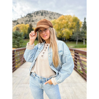 CC Beanie Ready to Ship Sherpa Winter Ball Cap - Sage