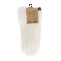 CC Beanie Ready to Ship Waffle Knit Mittens - White