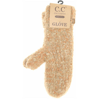 CC Beanie Ready to Ship Boucle Cuff Mittens - Apricot