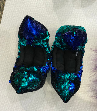 Fuzzy Soakers Ready to Ship Blue/Green Sequin Soakers