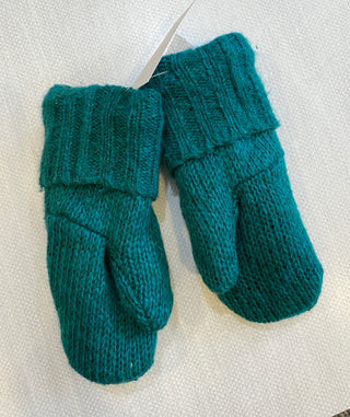 Made Again Upcycled Sweater Mittens - Emerald - Northern Ice and Dance