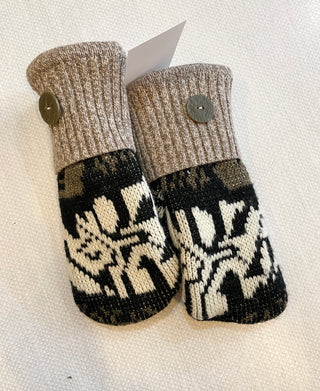 Made Again Upcycled Sweater Mittens - Geo - Northern Ice and Dance