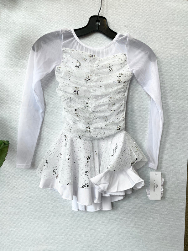 Mondor Ready to Ship Miria Skating Dress - White Mondor Ready to Ship Miria Skating Dress - White