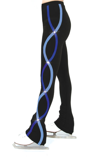 Jerry's Ready to Ship Ribbonette Fleece Crystal Skating Pants - Royal Blue