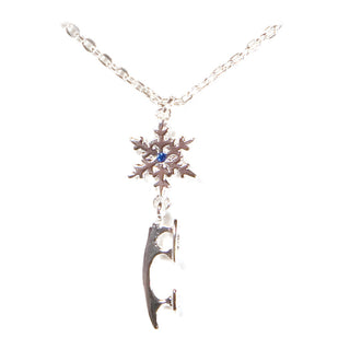Jerry's Snowflake & Skate Blade Crystal Necklace
