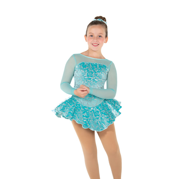 Jerry's Ready to Ship Ice Whirl #677 Skating Dress - Tiffany Blue