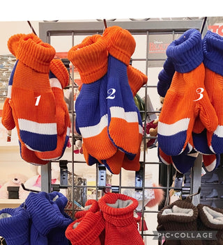 Buy brown Hockey Sock Mittens - 4 Colors