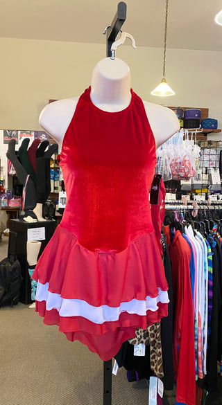 Jerry's Ready to Ship Red Halter #207A Skating Dress