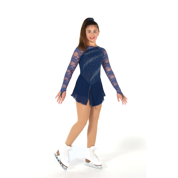 Jerry's Ready to Ship Astral Lace #26 Beaded Skating Dress - Meteor Blue