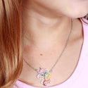 Charm It! Rhinestone Necklace - Unicorn