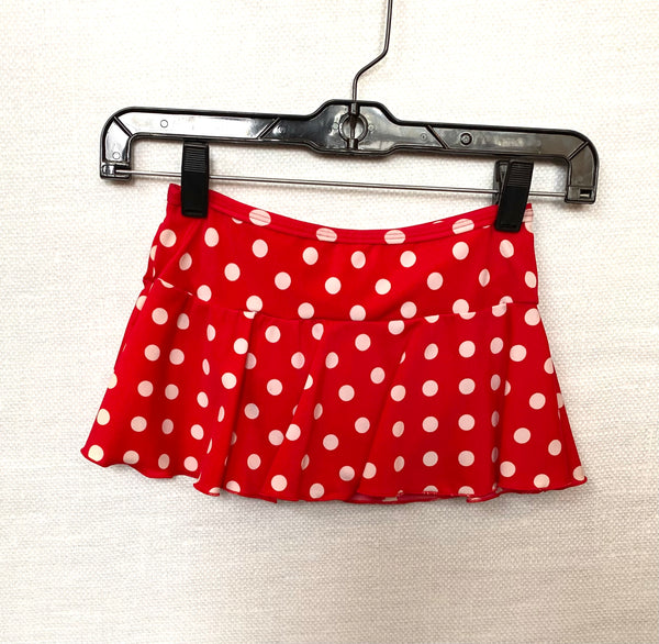 Twizzle Ready to Ship White Dots Skating Skirt