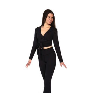 Jerry's Ready to Ship Black Wrap Top