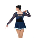 Jerry's Ready to Ship Quadrangle #43 Beaded Skating Dress - Indigo Blue