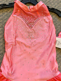 Solitaire Ready to Ship Cross Back Beaded Skating Dress - Coral