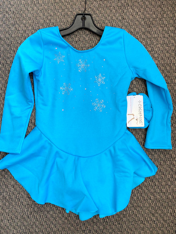 CN Ready to Ship Fleece Snowflake Skating Dress