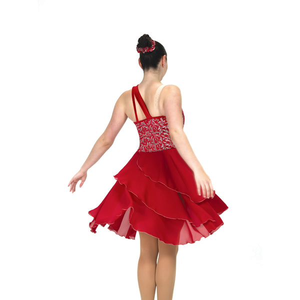 Jerry's Ready to Ship Red Rhumba #577 Dance Skating Dress