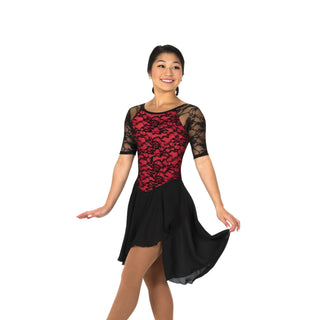 Jerry's Ready to Ship Classic Lace #590 Dance Skating Dress - Red