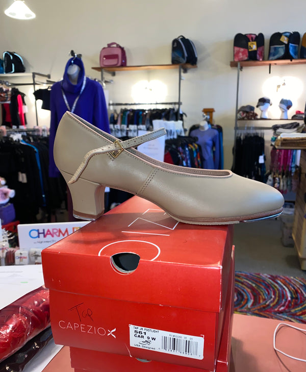 Capezio Ready to Ship Jr Footlight Tap Shoes - Caramel