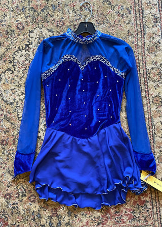 Jerry's Ready to Ship Once Upon a Time #601 Skating Dress - Deep Blue